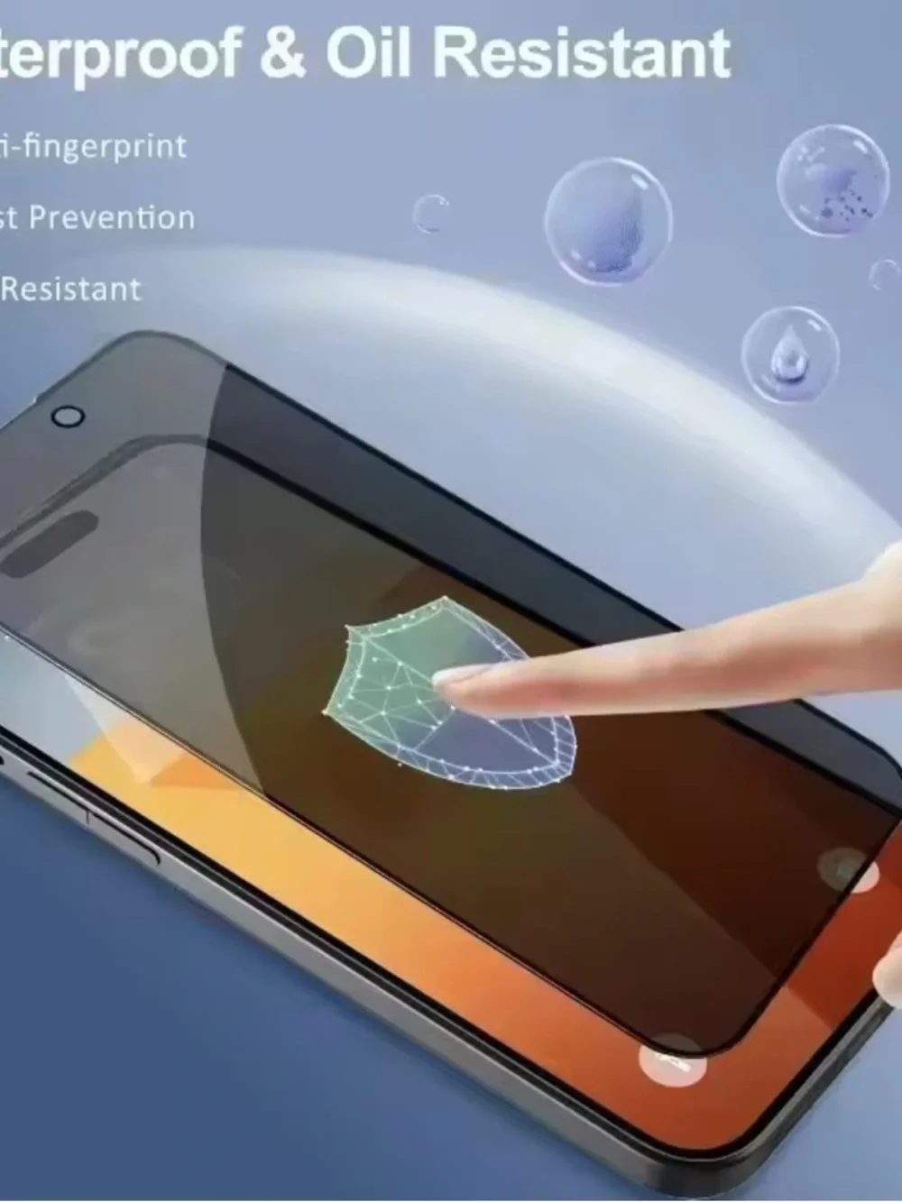 Anti-Spy Privacy Screen Protector for Smartphone - Blue